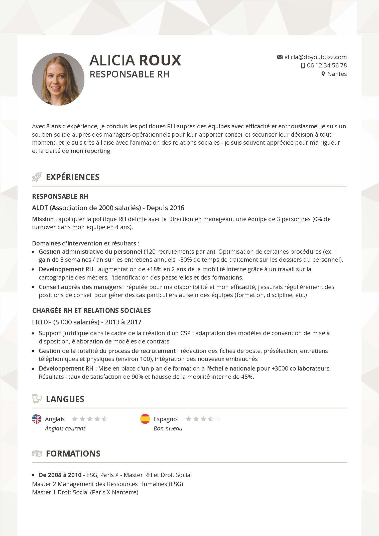 A modern and professional resume template