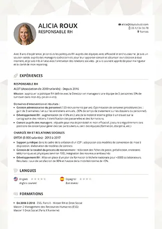 Modèle d'un CV moderne et professionnel