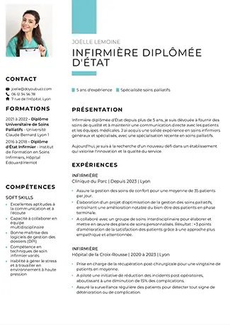 Modèle d'un CV moderne et coloré