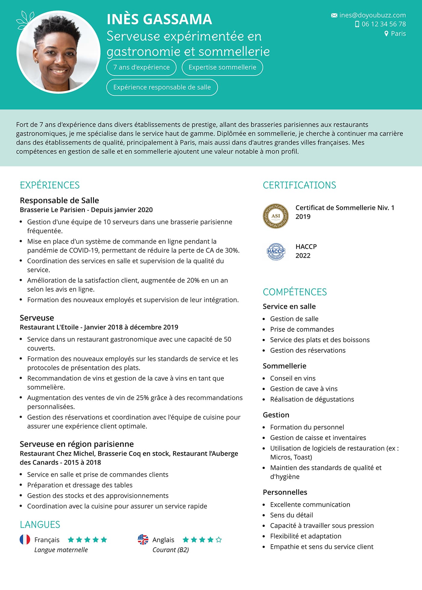 A modern and colourful resume template