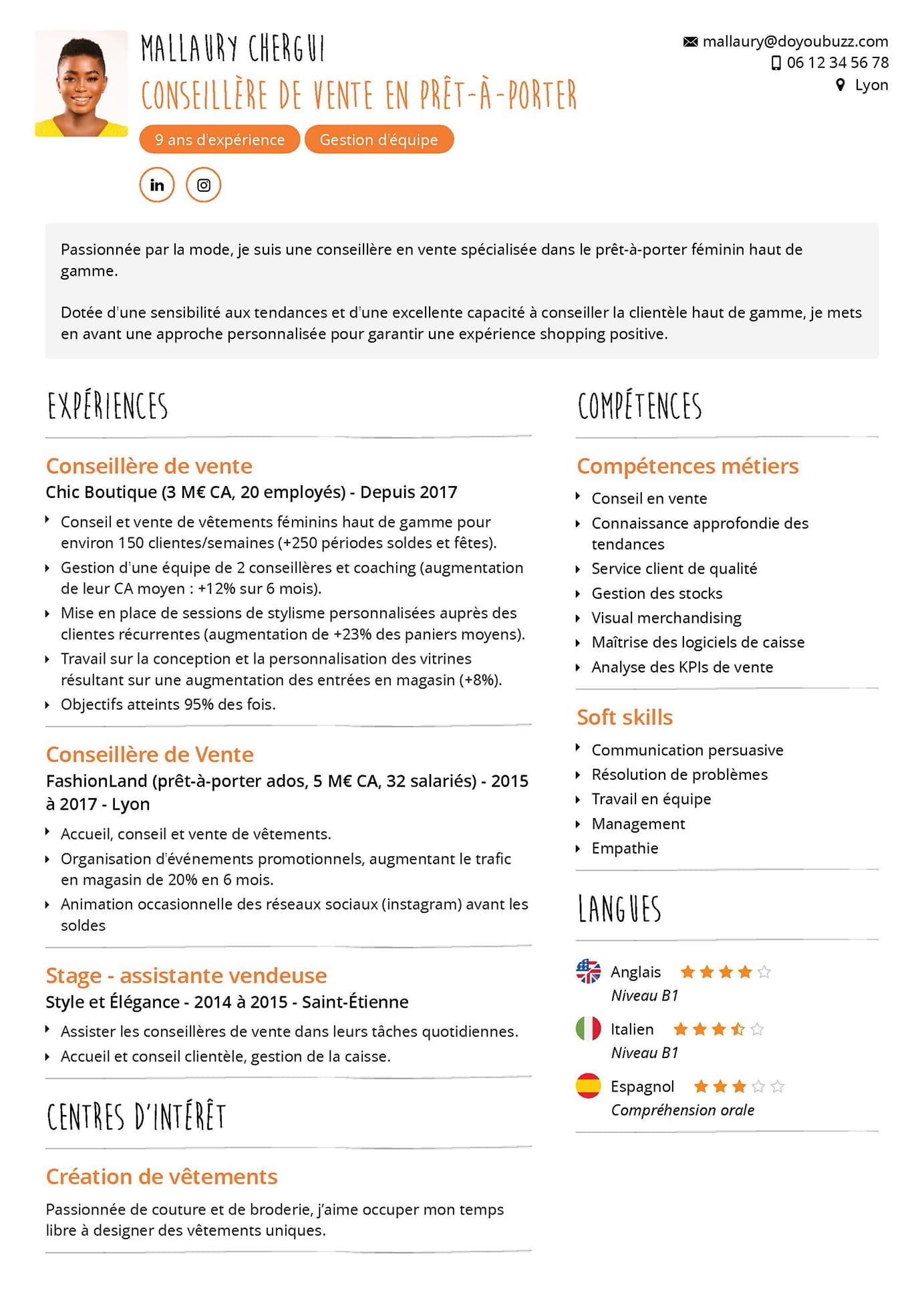 A modern and professional resume template