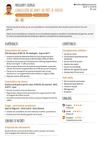 Modèle d'un CV moderne et professionnel